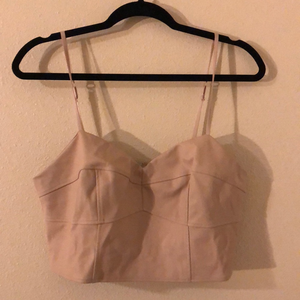 Vegan leather bustier top